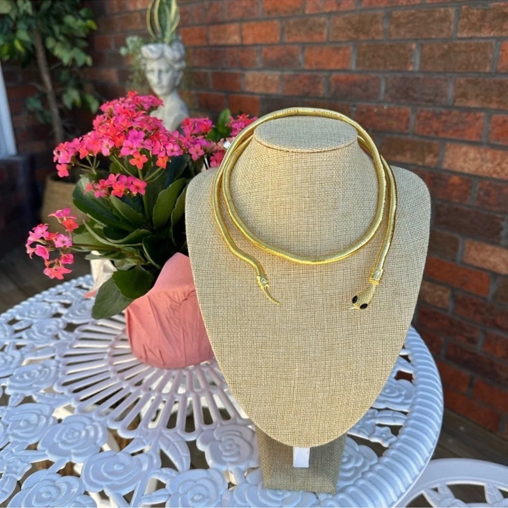Serpenti Gold Magic Snake Cool Bendy Multilayer Necklace - Picture 9 of 16